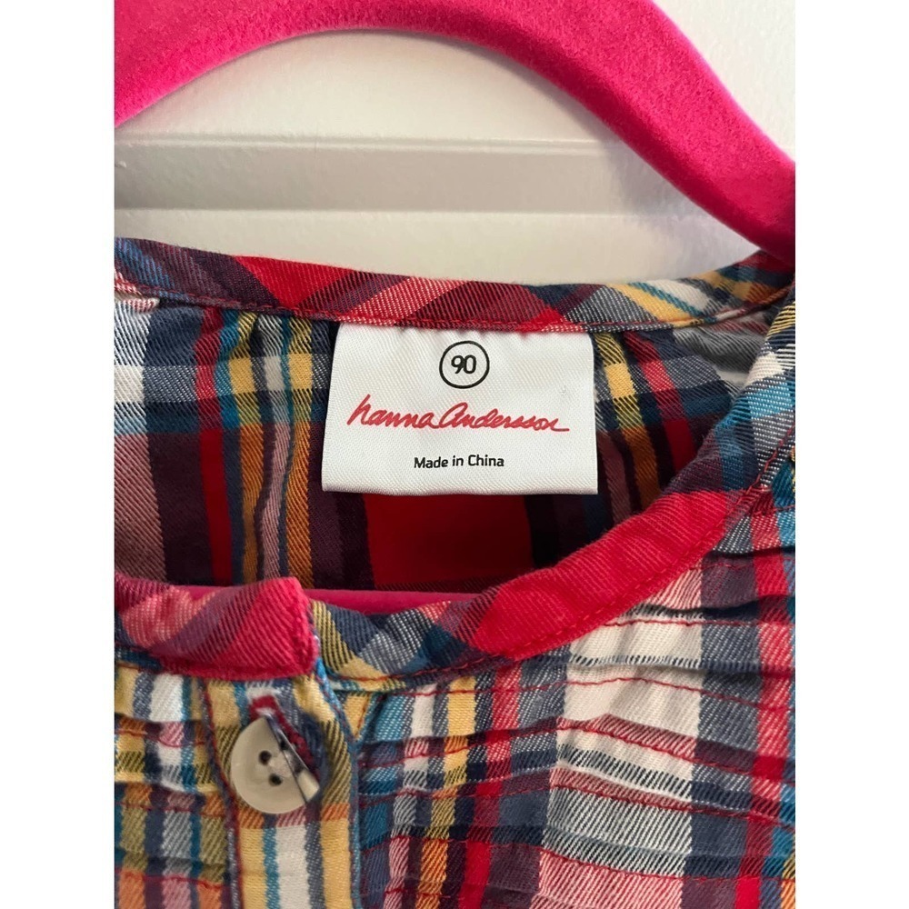 Hanna Andersson Plaid Henley Top - Picture 3 of 3